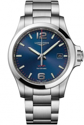 Buy this new Longines Conquest V.H.P. 41mm L3.716.4.96.6 mens watch for the discount price of £747.00. UK Retailer.